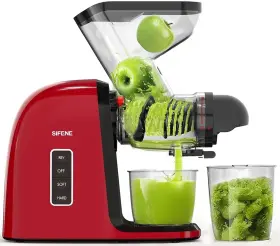 Sifene 744784828909 Slow Masticating Juicer Machines 3-inch Dual Wide Chute Cold Press F
