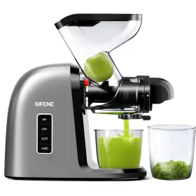Sifene 751717497071 Cold Press Juicer Machine Wide 3.2-inch Dual Feed Chute Slow Masticating Ju