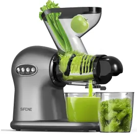 Sifene 751717497088 Cold Press Juicer 3 Inch Wide Dual Chute Whole Slow Masticating Machine W