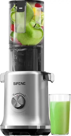 Amr8202 Sifene Masticating Juicer Machines 4.3 Inch Large Feed Chute Easy To Clean