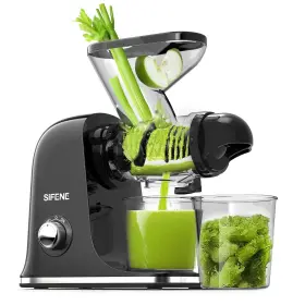 B0cq4y4jsb Sifene Mini Cold Press Masticating Juicer Machine Dual Feed Chute 101 Rpm