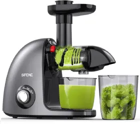 Js3209 Sifene Cold Press Juicer Slow Masticating Machines Dual Mouth Gray Grey