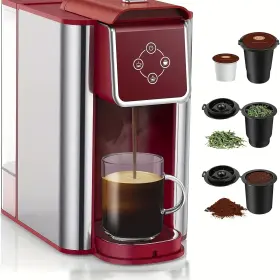Kc101 Sifene Single Serve Coffee Maker - 3-in-1 K Pod Machine Ground Leaf Tea 50oz