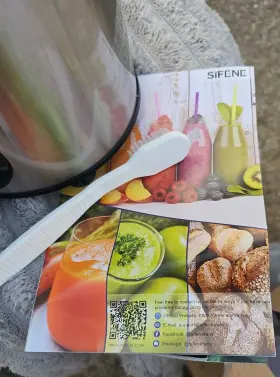 Sif-10011 Sifene Centrifugal Juicer New Black Silver Portable With Manual #3