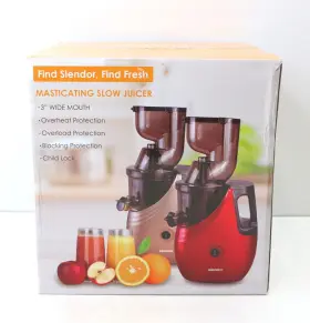 Htk-790rd Slender Slow Juicer Htk-790rd- Red And Gold