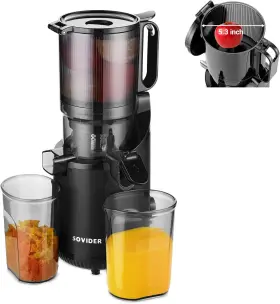 Sj-0003 Sovider Cold Press Juice Machines 5.3 Inch Extra Large Feeding Chute Slow Masticating Juicer