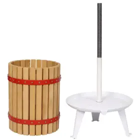 Spoflyinn 955609315854 Fruit Wine Press Solid Wood Basket Making Vintage Traditional Ju #3