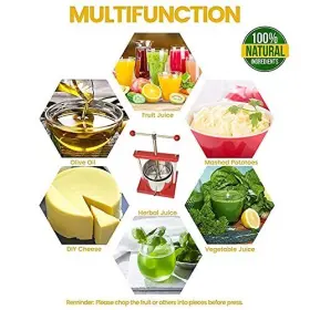 Squeeze Master 634715994349 Cheese Tincture Herb Fruit Wine Manual Press -1.6gallon/ 6 Lit #2