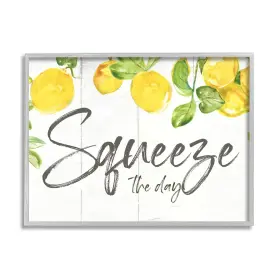 Stupell Industries 196216629705 Squeeze The Day Motivational Phrase Cascading Lemon Fruits Design By Nan