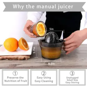 Sunhanny 689771768571 Citrus Juicer Orange Lemon Manual Hand Squeezer Anti-slip Lid Rotation Ream #3