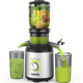 Jun1200803 Syvio 3-speed Centrifugal Juicer 4.3 Inch Wide Chute Whole Fruit Veg High Yield