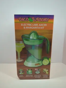 Ttlj3lg Taco Tuesday Electric Lime Juicer And Margarita Kit Holds 32-oz. Brand New