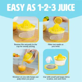Tasty 741393010862 4-in-1 Citrus Juicer And Zester Multifunctional Kitchen Gadget Dishwa #3