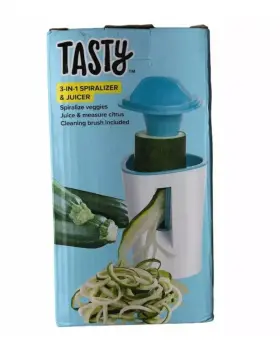 Tyw00k394 Tasty 3 In 1 Spiralizer And Juicer- New Box