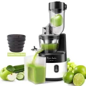 200w Taylor Swoden 718356204842 Juicer Machines Cold Press 3.4in Large Feed Chute Slow Masticati