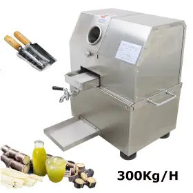 134182 Techtongda 1 Pc Electric Sugar Cane Sweet Sorghum Stalk Press Juicer Three Rolls 110v