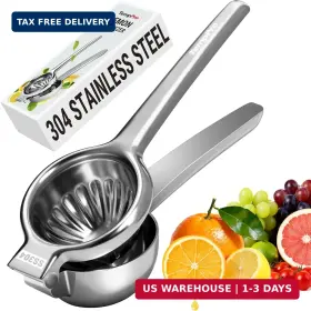Temppro Als150 Lemon Lime Squeezer 304 Stainless Steel Hand Press Citrus Juicer With G