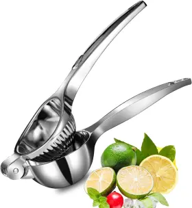Dgmt-4854-sbn14 Tezz Premium Lemon Squeezer Large Heavy Duty Handhelp Juicer Silver