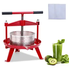 S-m7u Tioutbot Fruit Wine Press - 1.32 Gal/5l Stainless Steels Manual Juicer Maker Triangul