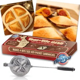B012381kqo Toas-tite Tid Bit Handheld Sandwich Maker Grill Panini Press - Portable