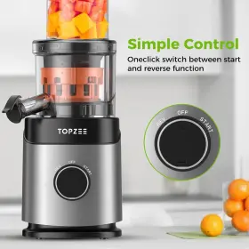 Hh-mn05 Topzee Cold Press Juicer Large Feed Chute Machine For Whole Vegetables And Fruits #2