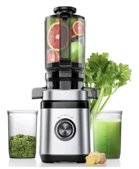 Juicerak8363 Trendiivaa Masticating Juicer Electric Large Feed Chute High Juice Yield Reverse Function
