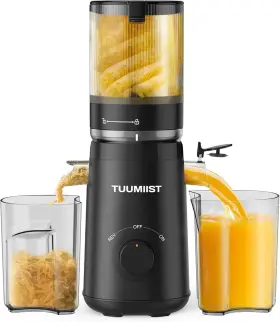 N0a47a Tuumiist Slow Masticating Juicer Cold Press 5.3 Inch Large Feed Chute Black