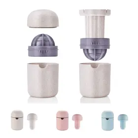 Hand-juicer-2in1-beige Uptuoli Hand Juicer 2 In 1 Manual Citrus Squeezer - Lemon Lime Grape Orange Wate
