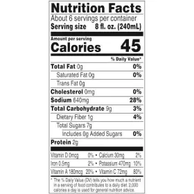 V8 051000003362 Vegetable Juice 46 Fluid Ounces 12 Per Case #3