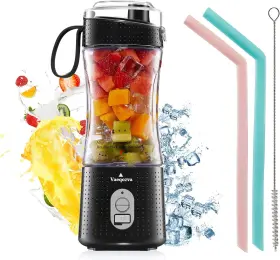 Vaeqozva 606346001475 Portable Blender Usb Rechargeable Personal Mixer Fruit 12.8 Oz Mini Ble