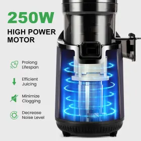 Ventray 667261541064 Slow Masticating Juicer Cold Press Machines With 5.3 Inch Extra L #3