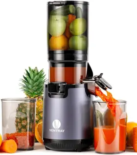 Ventray 667261541064 Slow Masticating Juicer Cold Press Machines With 5.3 Inch Extra L