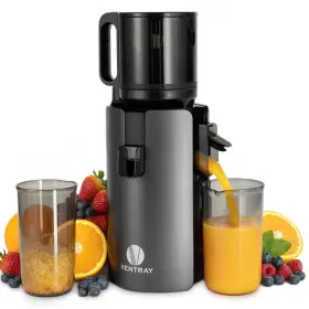 Ventray 667261551742 Cold Press Juicer Slow Masticating Machine With 4.7 Inch Wide Feed Chute