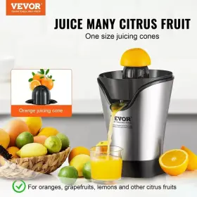 Ddncj100wwbx82blj Vevor Electric Citrus Juicer With 2 Cones 300w Orange Squeeze Lemon Maker #2