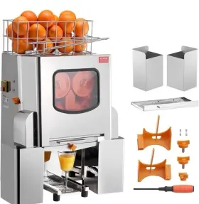 Ns-2000e-4p Vevor Commercial Orange Juicer Machine 120w Stainless Steel 20 Oranges/minute