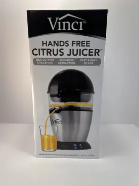 Vinci 630816190109 Hands Free Electric Citrus Juice Juicer Machine With Box Unused 12 Fl Oz