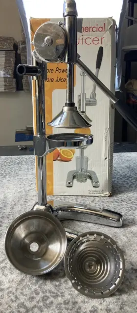 Hbjb-01n Vintage The Master Of Life Chrome Pro Commercial Juicer Manual Orange Press