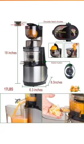 Vitalisci 682228193209 Masticating Juicer Whole Slow Extractor By Cold Press Machine #3