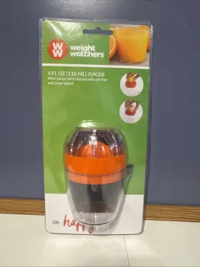 121507.1 Weight Watchers Ww Mini Manual Juicer Juice Press 4 Oz W Small New Orange