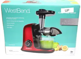 Jc2009rd13 West Bend Westbend Cold Press Juicer - 150-watts Red 1 Year Warranty Usd