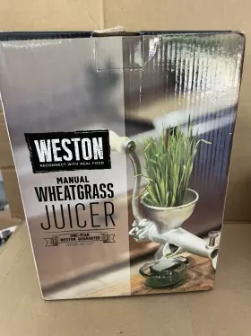 36-3701-w Weston Manual Wheatgrass Juicer Extraction Heavy-duty At Home New Open Bx