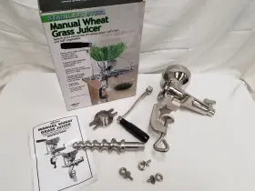 36-3801-w Weston Manual Wheat Grass Juicer Heavy-duty Stainless Steel Model #2