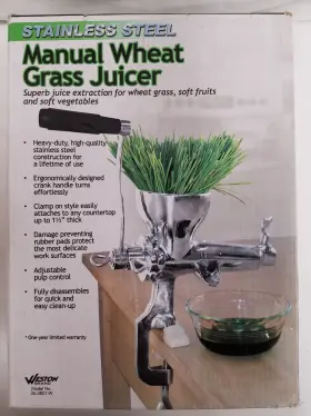 36-3801-w Weston Manual Wheat Grass Juicer Heavy-duty Stainless Steel Model