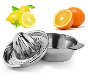 Wingwa 791259046047 Stainless Steel Lemon Squeezerjuicer With Bowl Container For Oranges Lemons F #2