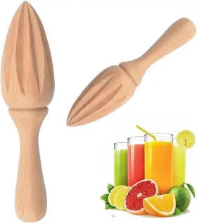 Wlngtv 701506286607 Wooden Citrus Juicer - Handheld Manual Lemon/orange Reamer Portable Fruit Sque