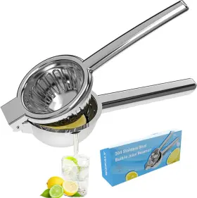 Wzkaly 313019429435 Lemon Squeezer Stainless Steel - Heavy Duty Solid Metal Bowl Large Ma