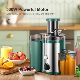 501-green Yabano Juicer Machine 500w Centrifugal Extractor With Wide Mouth 3 Inch Feed Chute