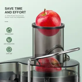 Ks-500h-red Yabano Juicer Machine 800w Centrifugal Extractor With Wide Mouth 3 Inch Feed Chute #2