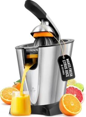 Yellowpop Usa 313029446453 Zulay Electric Citrus Juicer - Makes Fresh Orange Lemon Grapefuit Lime Stai