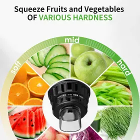 Yiou 750911748828 Juicer Machines Cold Press Slow Masticating Easy To Clean With 3 Mode #2